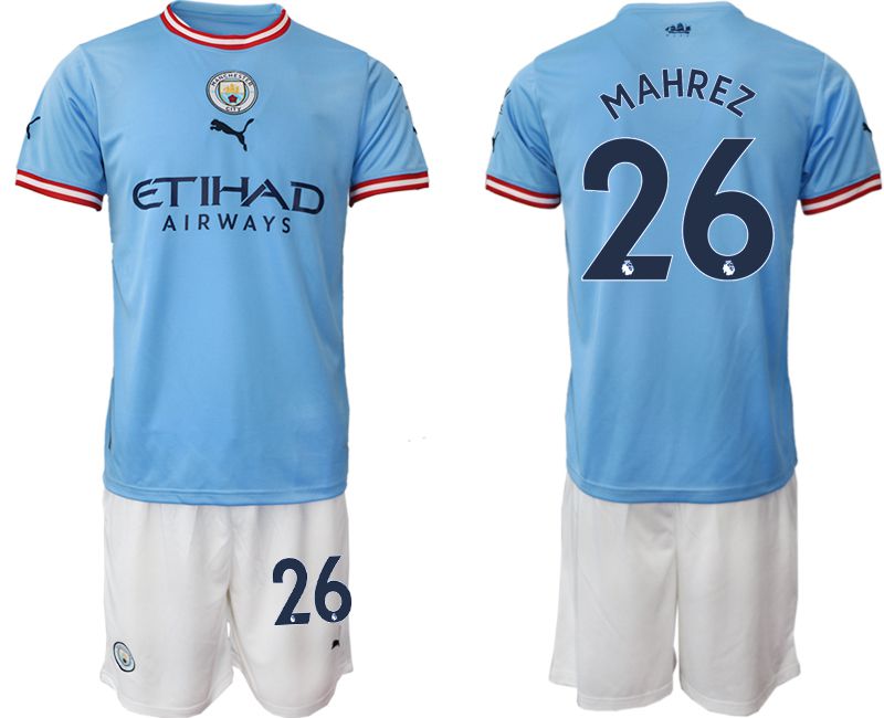 Men 2022-2023 Club Manchester City home blue #26 Soccer Jersey->customized soccer jersey->Custom Jersey